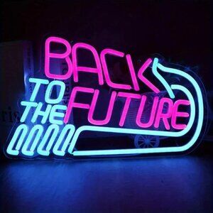 BACK TO THE FUTURE BLUE PINK MARTY DOC Custom Made Neon Sign LED USB Light NEW
